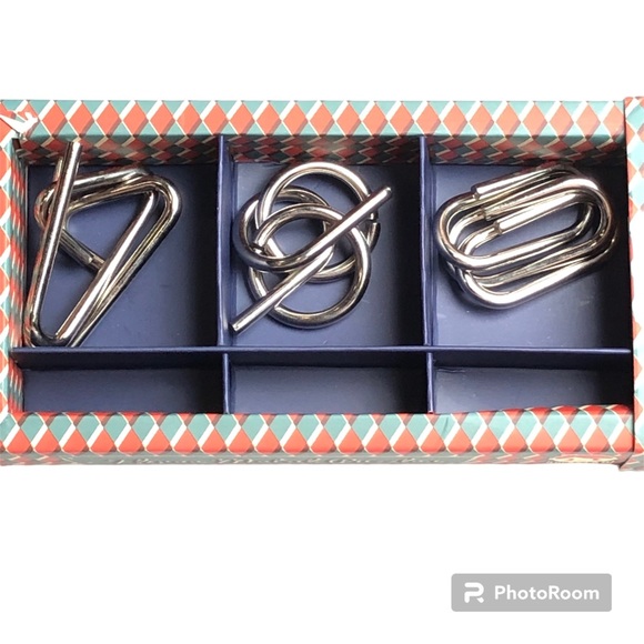 3 Metal Puzzles by Lucky Lad Brain Teasers IQ Challenging Puzzles - Picture 2 of 3